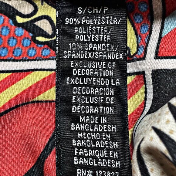 Oh Snap Drill Clothing Co Shirt Sz S Mens Comic Pop Art Pizza Pinup Lips Boom - Picture 8 of 8